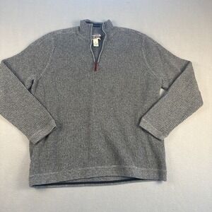 Vintage Eddie Bauer Sport Shop Long Sleeve 1/4 Zip Gray Size Large